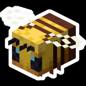minecraft bee gamer sticker