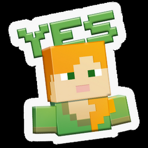 minecraft YES gamer sticker
