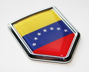 Venezuela Flag Decal Car Chrome Emblem Sticker