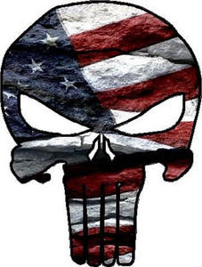 2456 Punisher Skull Decal Color
