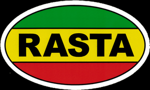 RASTA OVAL STICKER
