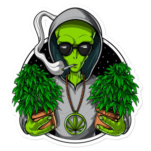 alien weed grower sticker