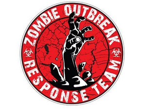 Zombie Outbreak Response Team RED CIRCLE STICKER
