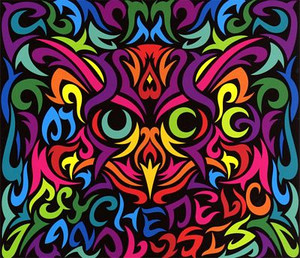 psychedelic  art stickers wall decal 07