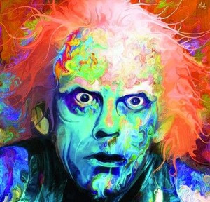 psychedelic faces wall decal car sticker 05