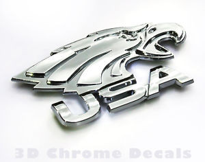 American Eagle USA Car Auto Bike chrome decal sticker