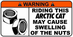 Artic Cat Funny Warning Sticker Set 6