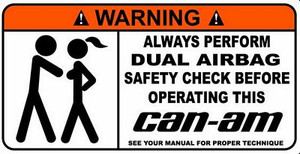 Can Am Funny Warning Sticker Set 3