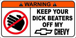 Chevy Funny Warning Sticker Set 1