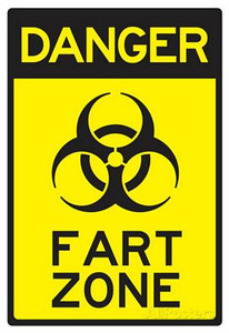 danger fart zone humor Funny Warning Sticker Set