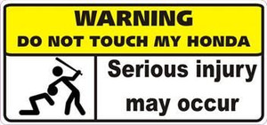 Do Not Touch My Truck sticker set