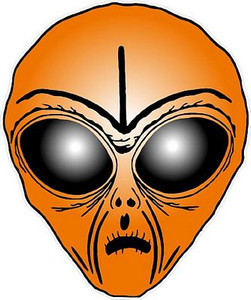Alien Head Sticker 7