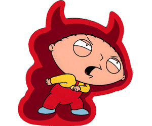 Devil Stewie Vinyl Sticker