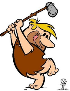 The Flintstones Barney Rubble Golfing Vinyl Sticker Decal