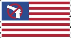 USA flag gun control sticker