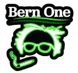 bern one funny political weed sticker