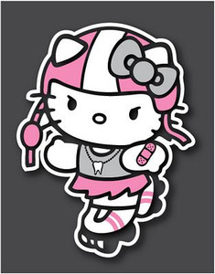Hello K Color Derby Kitty Sticker