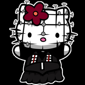 HELLO K HELLRAISER PINHEAD STICKER
