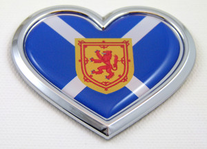 Scotland HEART 3D Adhesive Chrome Emblem