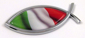 Italy Jesus Fish 3D Auto Emblem