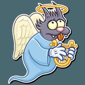 itchy and scratchy funny cartoon sticker 10