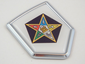 Eastern Star shield 3D CREST Chrome Emblem