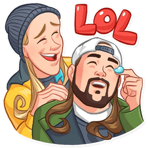 jay and silent bob funny cartoon wall sticker 1