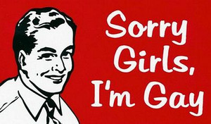 Sorry Girls Im Gay bumper sticker