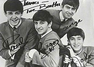 Beatles 4 Color Band Sticker