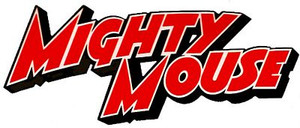 mighty mouse logo sticker