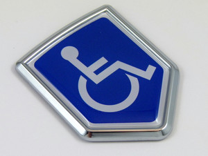 Handicap crest 3D chrome automobile emblem