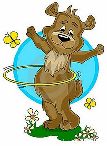 Cartoon Bear Hooping Sticker