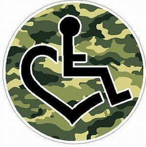 3E LOVE camo green circular sticker