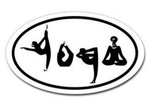 Yoga Oval Decal Sticker