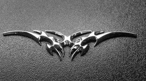 Tribal Design 1 Chrome Emblem