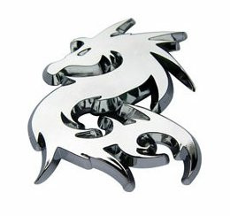 Tribal Dragon Chrome Emblem