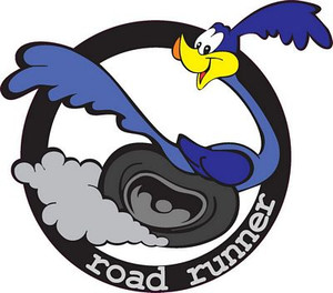 road runner round sticker