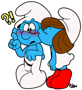 brainy smurF KISS STICKER