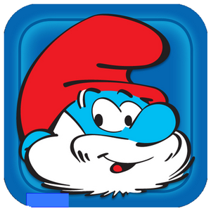 Papa Smurf Icon Square Sticker