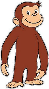 Curious George Decal Standing