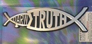 Darwin Truth Chrome Fish Emblem