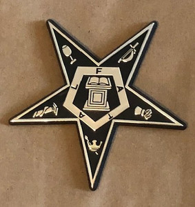 Eastern Star Masonic Chrome Emblem