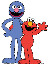 grover and elmo color sticker