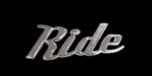 Ride Script Chrome METAL Auto Emblem
