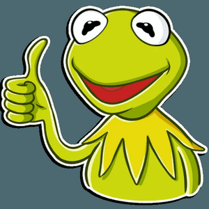 kermit the FROG muppet show sticker 4