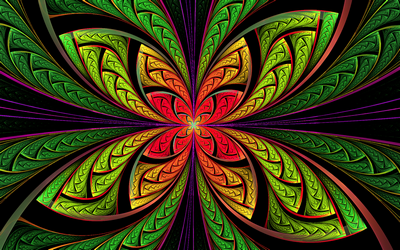 psychedelic patterns wall decal or window sticker10