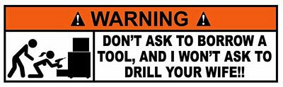 Tool Box Funny Warning Sticker Set 2