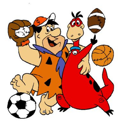 Fred and Dino Sports Color Decal Sticker