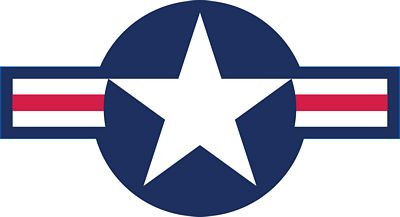 AIR FORCE STAR AND STRIPES LOGO STICKER