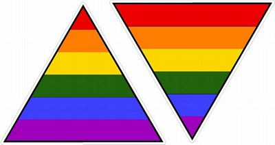 PRIDE FLAG TRIANGLE STICKER SET